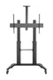 BRATECK 70"-120" Large Screen Ultra-strong Mobile TV Cart. Max Load 140Kgs. VESA support up to 1000x600. Hidden Cable Management. Height Adjustable 1250-1600mm. - Office Connect 2018
