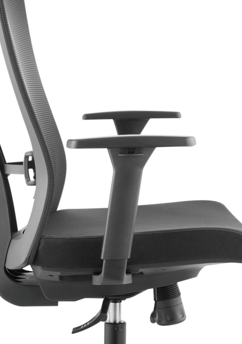 BRATECK Office Chair with Ergonomic & Breathable Mesh Back. Pneumatic Seat-Height Adjustment. Adjustable Tilt-back, Lumbar Cushion. PU Hooded Casters. Seat Adjust. Black Colour. - Office Connect 2018