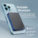 PROMATE 10000mAh Power Bank with Transparent Magsafe 15W Wireless Charging. Supports 20W Power Delivery. Includes 1x USB-C In/Out, 1x USB-A Ports. Carbon Fiber Design Charge 3x Devices. Blue  Colour.