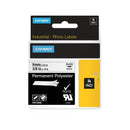 DYMO Genuine Rhino Industrial Labels -Permanent Polyester 9mm, Black on White.For labeling panels, blocks, faceplates, shelves, bins, beams &more. RoHS compliant. Temperature Rating -40C to +150C. - Office Connect 2018