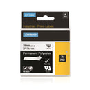 DYMO Genuine Rhino Industrial Labels -Permanent Polyester 19mm, Black on White.For labeling panels, blocks, faceplates, shelves, bins, beams &more. RoHS compliant. Temperature Rating -40C to +150C. - Office Connect 2018