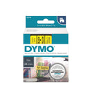 DYMO Genuine D1 Label Cassette Tape 24mm x 7M, Black on Yellow Suitable for the Label  Manager and LabelWriter Duo label makers - Office Connect 2018