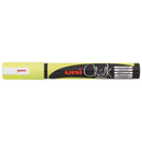 Uni Chalk Marker 1.8-2.5mm Bullet Tip Fluoro Yellow PWE-5M