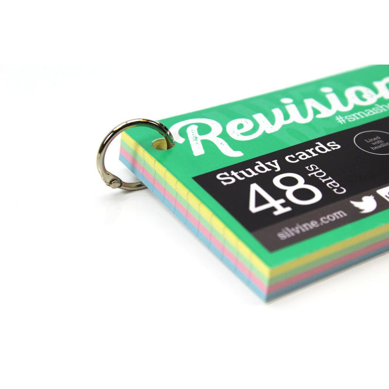 Luxpad Revision Study Cards 5x3 Ruled Assorted Colours with Binding Ring - Office Connect 2018