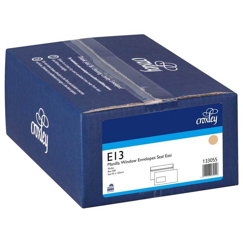 Croxley Envelope E13 Manilla Window Seal Easi Box 500 - Office Connect 2018