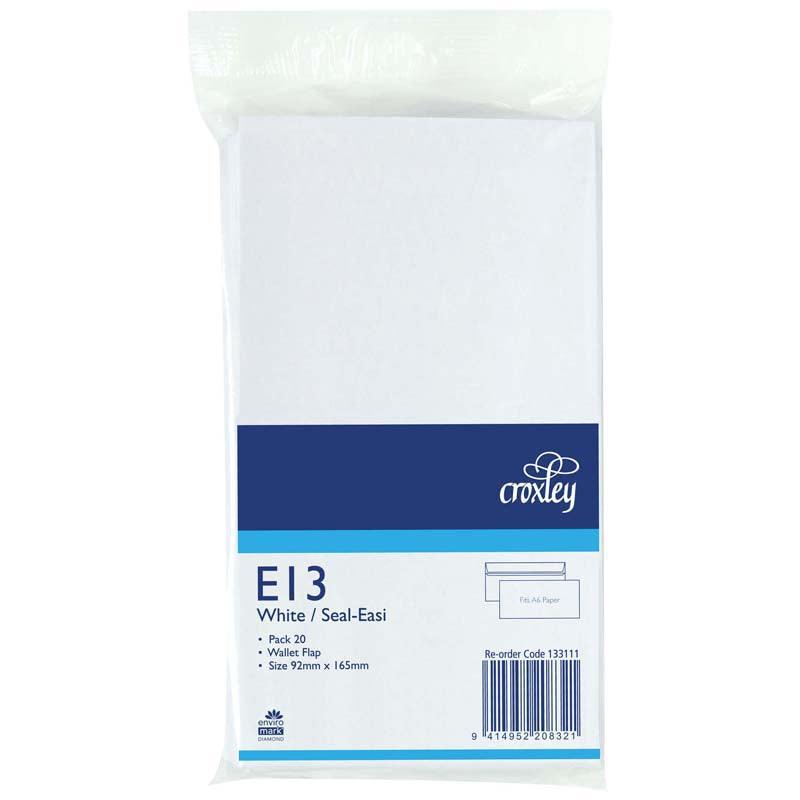 Croxley Envelope E13 Seal Easi 20 Pack - Office Connect 2018