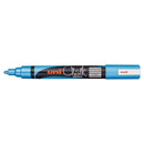 Uni Chalk Marker 1.8-2.5mm Bullet Tip Metallic Blue PWE-5M - Office Connect 2018