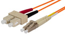 DYNAMIX 1M 62.5u LC/SC OM1 Fibre Lead (Duplex, Multimode) Orange LSZH Jacket - Office Connect 2018