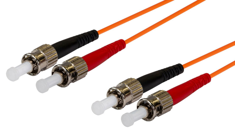 DYNAMIX 15M 62.5u ST/ST OM1 Fibre Lead (Duplex, Multimode) Orange LSZH Jacket - Office Connect 2018