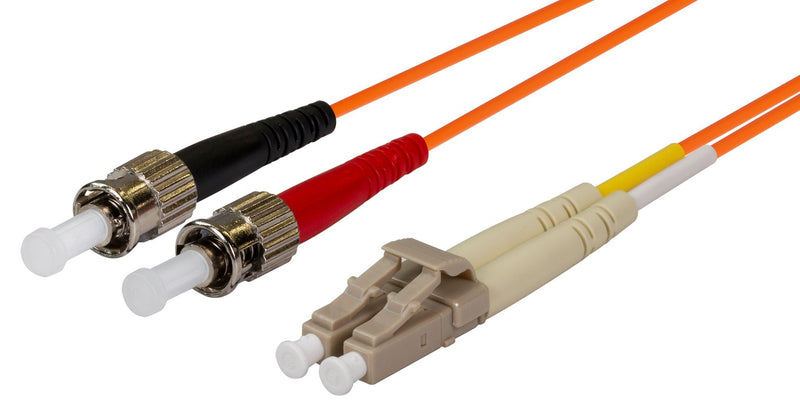 DYNAMIX 10M 62.5u LC/ST OM1 Fibre Lead (Duplex, Multimode) Orange LSZH Jacket