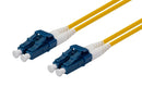 DYNAMIX 15M 9u LC/LC Duplex Single Mode G657A1 Bend Insensitive Fibre Lead. Yellow LSZH Jacket