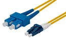 DYNAMIX 25M 9u LC/SC Duplex Single Mode G657A1 Bend Insensitive Fibre Lead. Yellow LSZH Jacket - Office Connect 2018