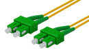 DYNAMIX 10M 9u SC APC/SC APC Duplex Single Mode G657A1 Bend Insensitive Fibre Lead. Yellow LSZH Jacket