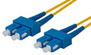 DYNAMIX 1M 9u SC/SC Duplex Single Mode G657A1 Bend Insensitive Fibre Lead. Yellow LSZH Jacket