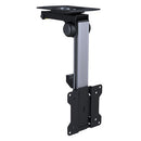 BRATECK 13-27" Fold-up Retractable TV Ceiling Mount with Flexible Sliding Rails. Easy Fold Lock System. Tilt & Swivel. Max load 20Kgs. Supports VESA 75x75 & 100x100. Black Colour. - Office Connect 2018