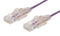 DYNAMIX 0.5m Cat6A 10G Purple Ultra-Slim Component Level UTP Patch Lead (30AWG) with RJ45 Unshielded Gold Plated Connectors. Supports PoE IEEE 802.3af (15.4W).