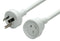 DYNAMIX 3M 240v 10A Standard Duty Power Extension Lead (3 Core 1.0mm). White Colour - Office Connect 2018