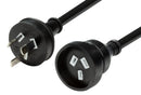 DYNAMIX 7M 240v 10A Standard Duty Power Extension Lead (3 Core 1.0mm). Black Colour - Office Connect 2018