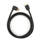 PROMATE 1.5m 4K HDMI cable. Right Angle, 4K Ultra HD. 24K Gold plated connectors. High-Speed Ethernet. Max Res: 4K@60Hz (4096X2160) Colour black. - Office Connect 2018
