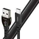 AUDIOQUEST Carbon 1.5M USB-A to USB-C. 5% silver. Hard-cell foam dielectric. Semi-solid concentric metal. Jacket - grey-black braid.  7-10 Day Lead Time - Office Connect 2018