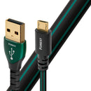 AUDIOQUEST Forest 1.5M USB3A-USB4 micro. O.5% silver. Hard-cell foam. Metal-layer noise dissipation Jacket - black PVC with green stripes. 7-10 Day Lead Time - Office Connect 2018