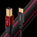 AUDIOQUEST Cinnamon .75M USB-B to USB-C. 1.25% silver. Hard-cell foam Metal layer noise dissipation. Jacket - black PVC with red stripes  7-10 Day Lead Time - Office Connect 2018