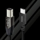 AUDIOQUEST Diamond .75M USB-B to USB-C. 100% perfect-surface silver (PSS) solid, hard-cell foam dielectric. 72v DBS. Jacket - black PVC with silver stripes. 7-10 Day Lead Time - Office Connect 2018