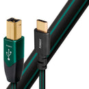 AUDIOQUEST Forest .75M USB-B to USB-C. O.5% silver. Hard-cell foam. Metal-layer noise dissipation Jacket - black PVC with green stripes. 7-10 Day Lead Time - Office Connect 2018