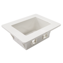 DYNAMIX Recessed Wall Box with 2x AMDEX style outlets and 1x GPO Slot. Suitable for 70 & 90mm wall cavities. Floating Gib Install ONLY Outside face: 185 x 145mm. Recess: 166 x 100mm. Depth: 63mm. - Office Connect 2018