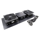 DYNAMIX Replacement Drop in Fan Kit for RSFDSx and RWMx Wall Mount Cabinets. Includes 2x 220V AC Balling Fans with IEC Connectors. Dims - 450x185x40mm - Office Connect 2018