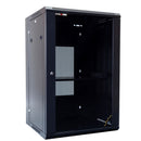 DYNAMIX 18RU 600mm Deep Universal Swing Wall Mount Cabinet. Removable Backmount (600 x 600 x 901mm). Includes 2x fans, 1x fixed shelf, 10x cage nuts. 6-Way PDU installed. JUNE Promo - Includes FREE BOOM-10 - Office Connect 2018