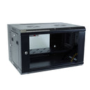 DYNAMIX 6RU Universal Swing Wall Mount Cabinet. Removable Back mount supplied with Left & Right Hinges (600 x 550 x 368mm). Includes 2x fans, 1 x fixed shelf, 10 x cage JUNE Promo - Includes FREE BOOM-10 - Office Connect 2018