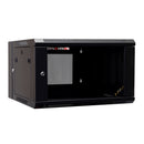 DYNAMIX LITE 6RU Swing Wall Mount Cabinet. Right hand mounted. The LITE version excludes fixed shelves and fans. Includes 10x cage nuts. Gloss black colour. JUNE Promo - Includes FREE BOOM-10 - Office Connect 2018