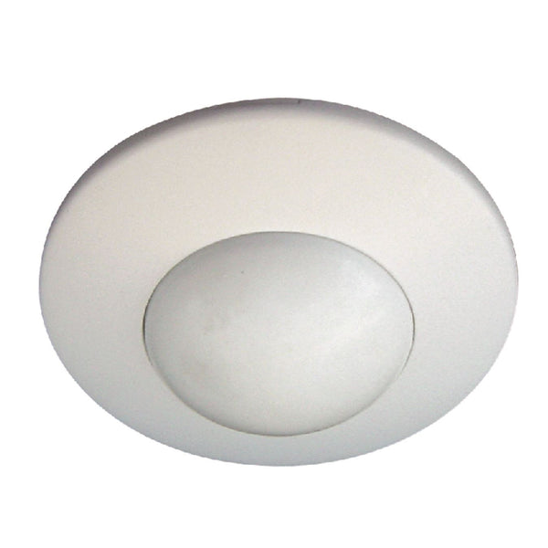 HOUSEWATCH 360 Degree Mini Flush Mount Sensor. IP40. Passive IR. 5.6 - 11m Detection Range at 2.5m High. Cutout diameter: 33mm. Omni-directional Dual Element Sensor. White Colour - Office Connect 2018