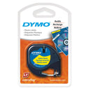 DYMO Genuine LetraTag Labeller Plastic Tape. 12mm Black on Yellow. For LetraTag LT-100H and LT-100T Label makers. Tear-resistant. - Office Connect 2018