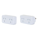 DYNAMIX horizontal Double Adaptor, A1L-Left Hand, A1R- Right Hand, twin pack version, unique space saving horizontal style, white colour. - Office Connect 2018