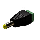 DYNAMIX DC Jack Adaptor with Polarity Marked on Connector. 2.1mm Male. Two Screw Block Terminals for Positive & Negative. Suits both DC and AC. - Office Connect 2018