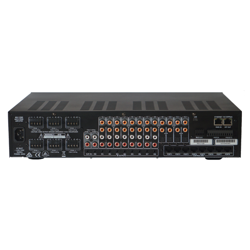 AXIUM 1250 Streaming Multi-room Amplifier,  8 Zones, 13 Sources + 32 distributed sources