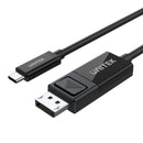 UNITEK 1.8m 8K USB-C to DisplayPort 1.4 Bi-Directional Cable. Supports HDR10, 7.1 Channel System, VR & 3D. Plug & Play. Black Colour. - Office Connect 2018