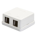 DYNAMIX 2 Port Unloaded Keystone Wall Mount Enclosure Dims: 60x60x30mm - Office Connect 2018