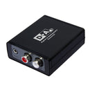 LENKENG Digital to Analogue Audio Converter. Digital TosLink to Analogue Stereo (L/R RCA & 3.5mm). Power Adapter Included. - Office Connect 2018
