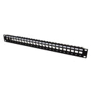 DYNAMIX Horizontal 19'' 1RU Unloaded 24 Port UTP Patch Panel, Keystone Inserts, with Rear Cable Management bar. Grounding Wire Not Included. RoHS, Numbered 1-24. - Office Connect 2018