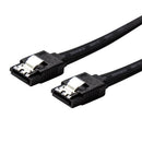 DYNAMIX 0.2m SATA 6Gbs Data Cable with Latch. Black colour - Office Connect 2018