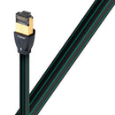 AUDIOQUEST Forest .75M Ethernet cable. 0.5% silver. Solid conductors.  Gold-plated nickelconnectors Jacket - black PVC - green stripes - Office Connect 2018