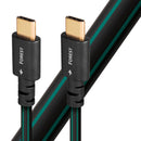 AUDIOQUEST Forest .75M USB2 C TO C. O.5% silver. Hard-cell foam. Metal-layer noise dissipation Jacket - black PVC with green stripes. 0.75M FOREST USB 2.0 - Office Connect 2018