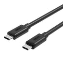 UNITEK 1m USB 3.1 USB-C Male to USB-C Male Cable. Supports up to 60W Power Delivery. OD: 4.0mm, Nickel Plated, Reversible USB-C Connector, Sync & Charging, Black Colour. - Office Connect 2018