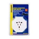 JACKSON Inbound Travel Adaptor with Surge Protection. Converts US/ UK and European plugs to NZ/AUS. - Office Connect 2018