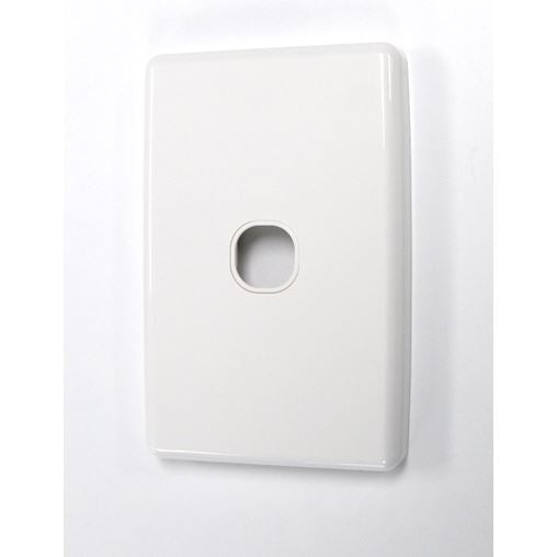 AMDEX Switch Plate ONLY. Single. WPC Series Wall Face Full Cover Plate. (Accepts Clipsal Style Mechs) - Office Connect 2018