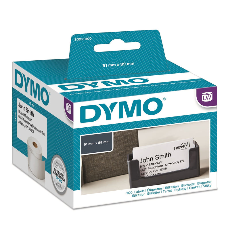DYMO Genuine LabelWriter Name Badge Cards, 51mm x 89mm Non Adhesive, Compatible with DYMO LabelWriter 450 Series and 4XL label makers.