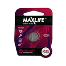 MAXLIFE CR1616 Lithium Button Cell Battery. 1Pk.